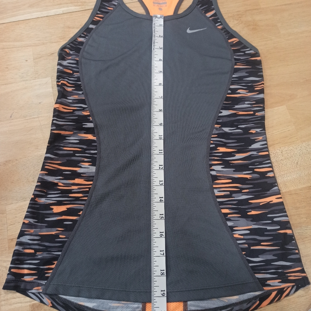 Nike Tank Top Womens XS gray orange Dri Fit  Running Athletic - Picture 14 of 16